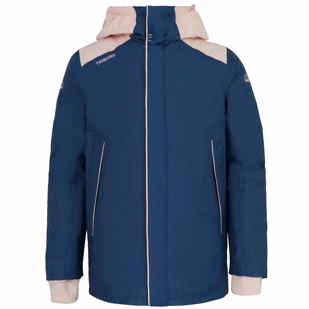 Tribord Kids Sailing Jacket Warm And Waterproof Sailing 100 Blue Pink