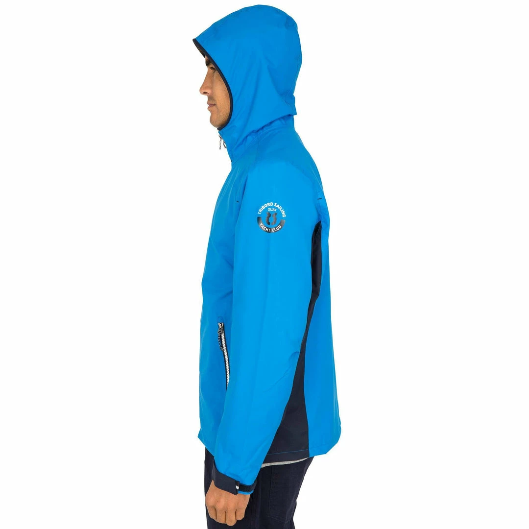 Tribord Men's Rain Coastal Sailing Waterproof Breathable Two-Tone Oilskin Jacket 100