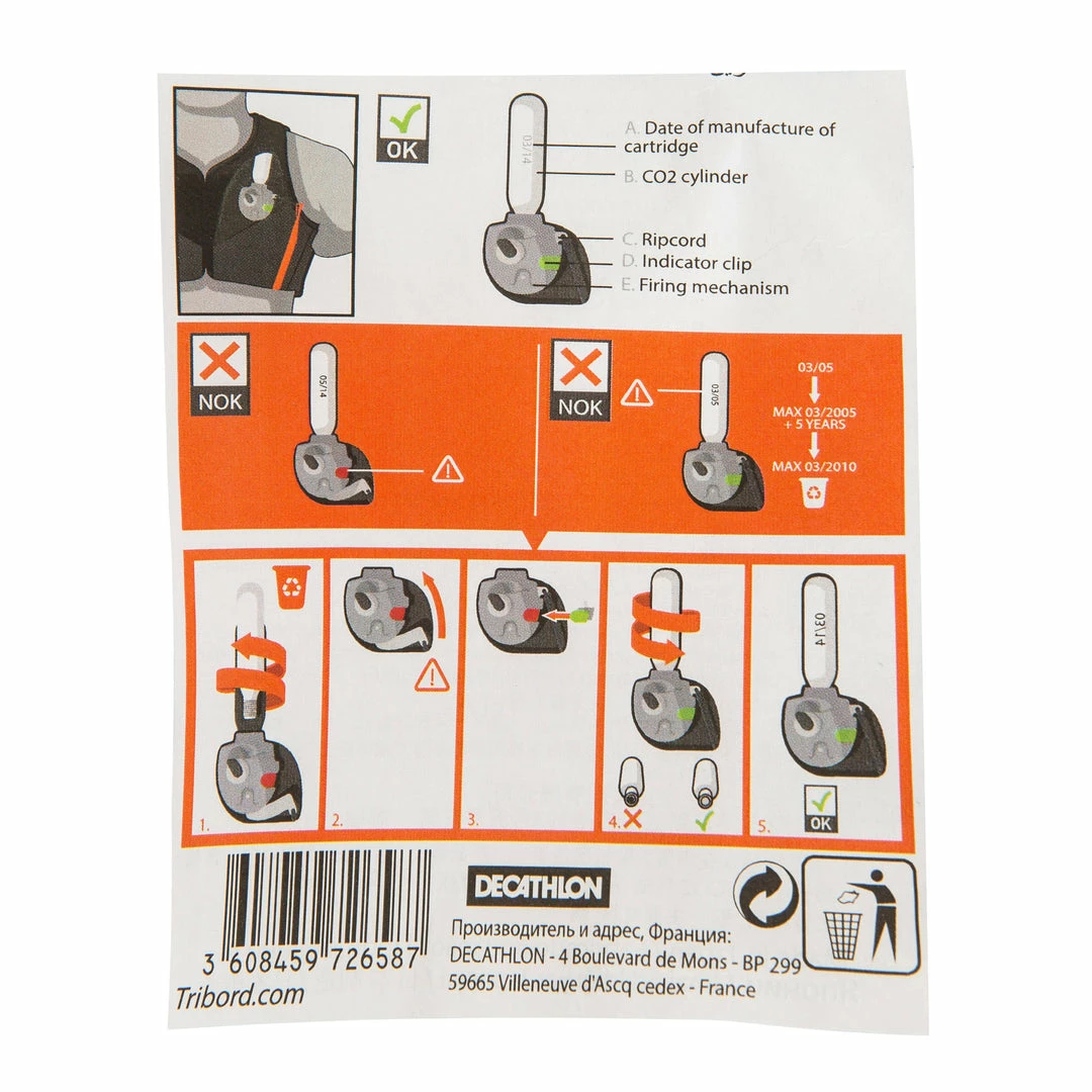 Itiwit Vest 0.4 Oz CO2 Gas Canister Refill Wairgo