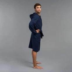 Watko Swimming Lightweight Cotton Pool Bathrobe With Hood