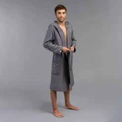 Watko Swimming Compact Microfiber Pool Bathrobe With Hood