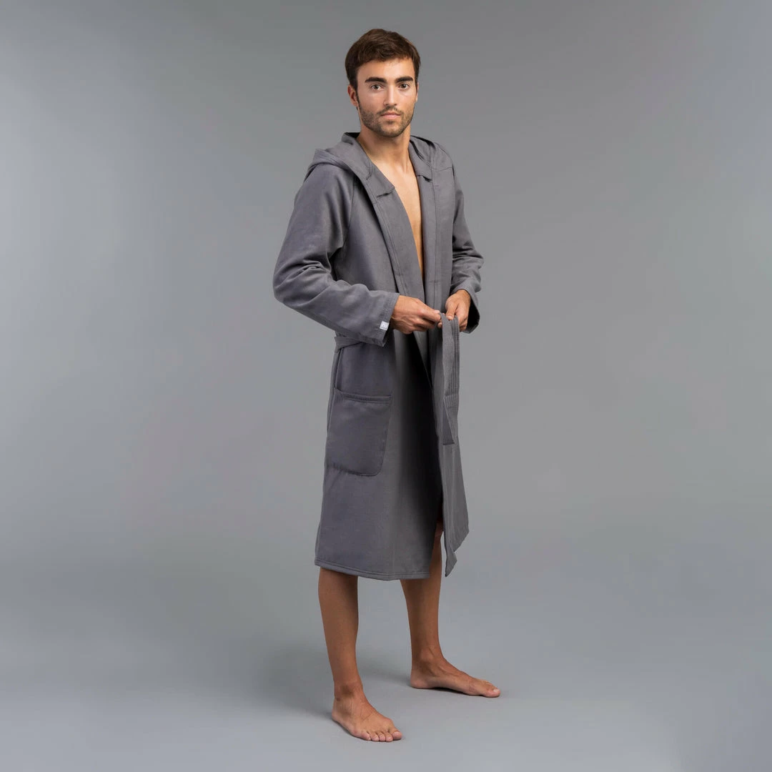 Watko Swimming Compact Microfiber Pool Bathrobe With Hood