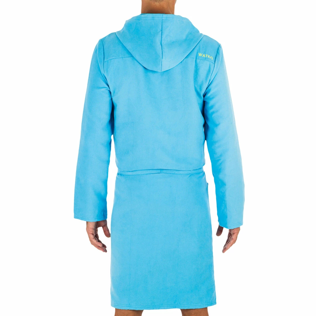 Watko Swimming Compact Microfiber Pool Bathrobe With Hood