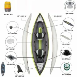 Itiwit Inflatable Stitch Recreational Touring Sit-on-top Kayak 1 To 2 Person 330lb Kayaking
