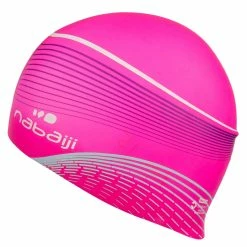 Nabaiji Swimming Silicone Swim Cap TERM BLACK
