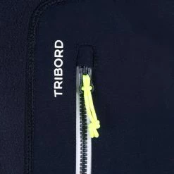 Tribord Kids' Warm Reversible Sailing Fleece 500 - Blue Ocean Navy