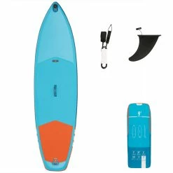 Itiwit INFLATABLE STAND-UP PADDLEBOARD - BEGINNERS - 9 FEET - BLUE AND ORANGE Stand Up Paddle (SUP)
