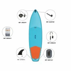 Itiwit INFLATABLE STAND-UP PADDLEBOARD - BEGINNERS - 9 FEET - BLUE AND ORANGE Stand Up Paddle (SUP)