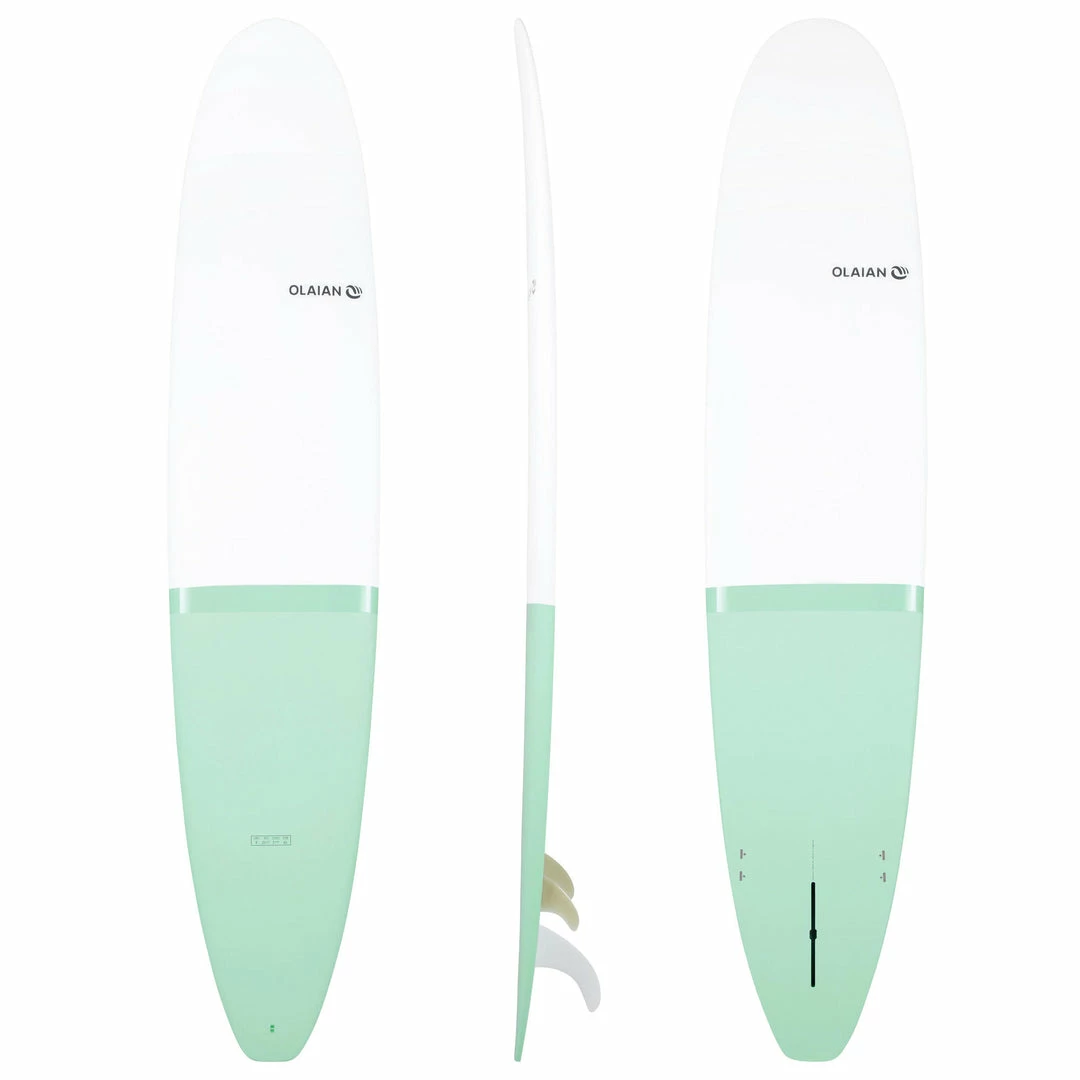 Olaian 900 9' Hard Longboard With 2 + 1 Fins. Surfing