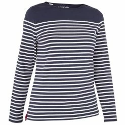 Tribord Sailing Long-sleeved Sailor's T-shirt 100 Blue White