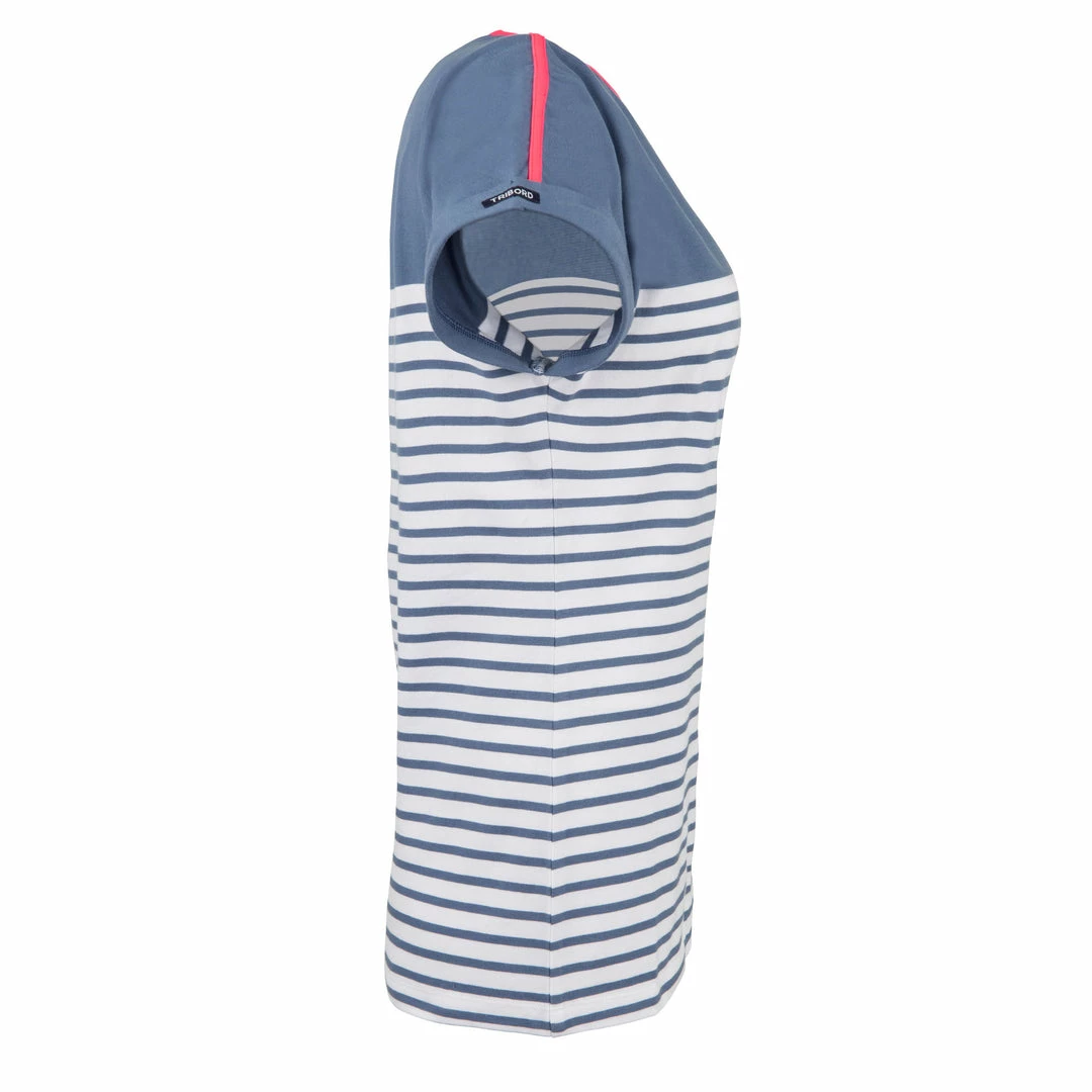 Tribord Short Sleeve Striped Boat Neck Sailing T-Shirt