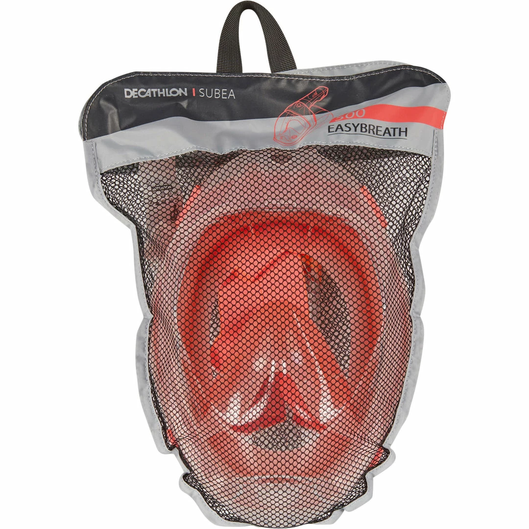 Subea Snorkeling & Scubadiving Adult Easybreath Surface Mask 500 Grey