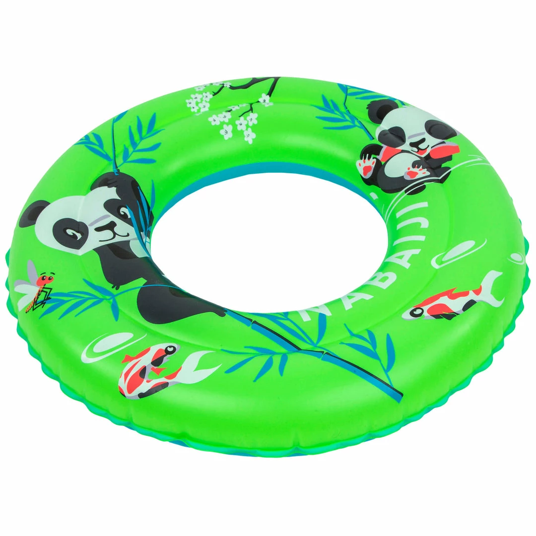 Nabaiji Swimming Kids' Inflatable Swim Ring 3-6 Years 51 Cm Beige SAVANNAH Print