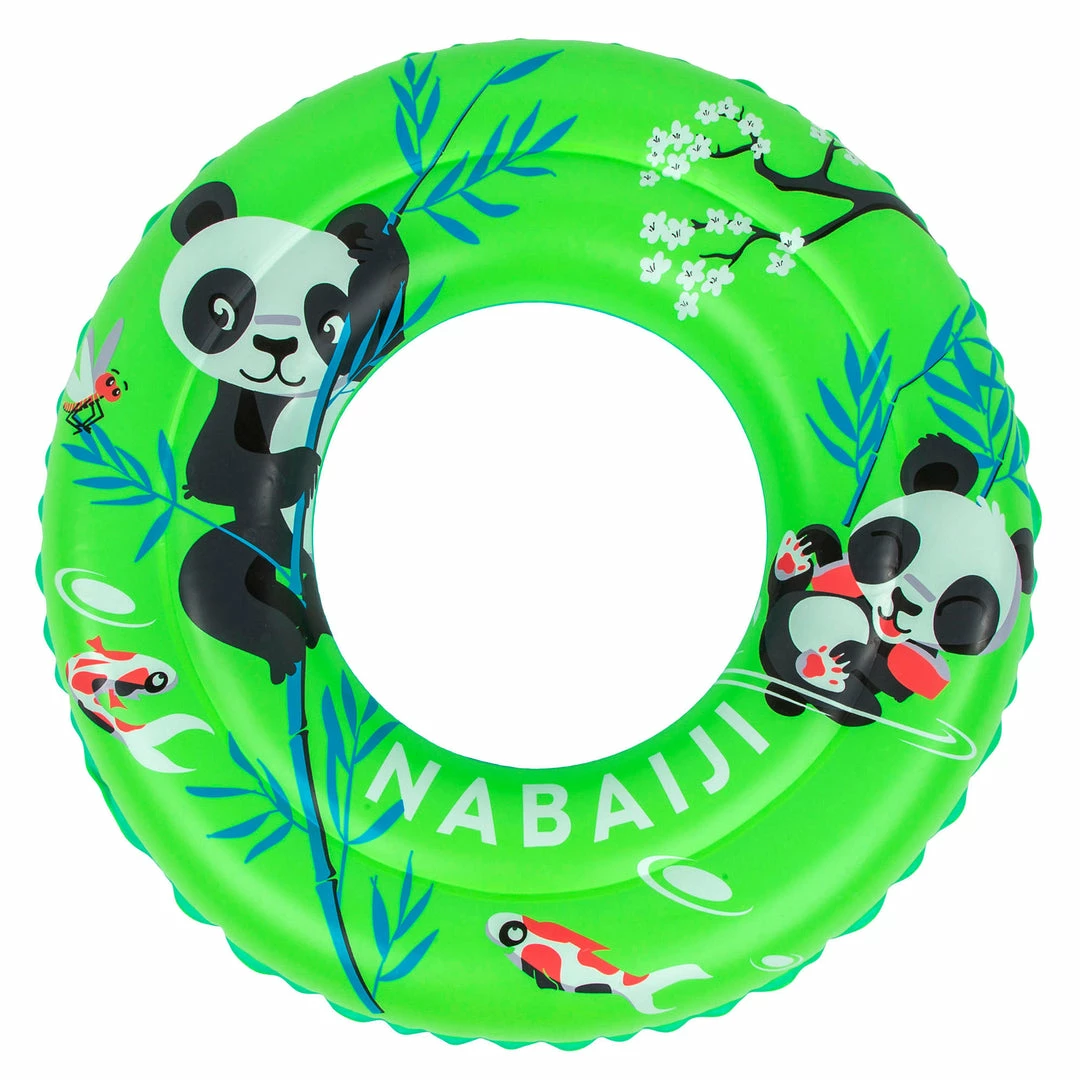 Nabaiji Swimming Kids' Inflatable Swim Ring 3-6 Years 51 Cm Beige SAVANNAH Print
