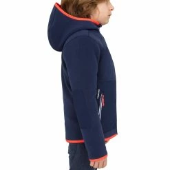 Tribord Kids' Warm Reversible Sailing Fleece 500 - Blue Ocean Navy