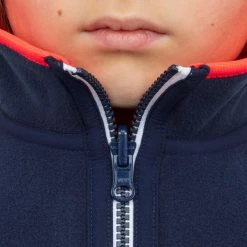 Tribord Kids' Warm Reversible Sailing Fleece 500 - Blue Ocean Navy