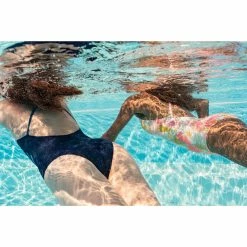 Nabaiji Swimming One-Piece Swimsuit Lila Line Red