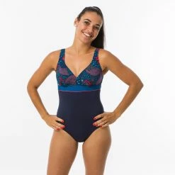 Nabaiji Swimming One-piece Sculpting Swimsuit Kaipearl Triki Leo Black