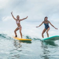 Surfing Decathlon Olaian 100 Foam Soft Surfboard 7'5 80L Concave W/ Handle, Leash & Soft Edge Fins