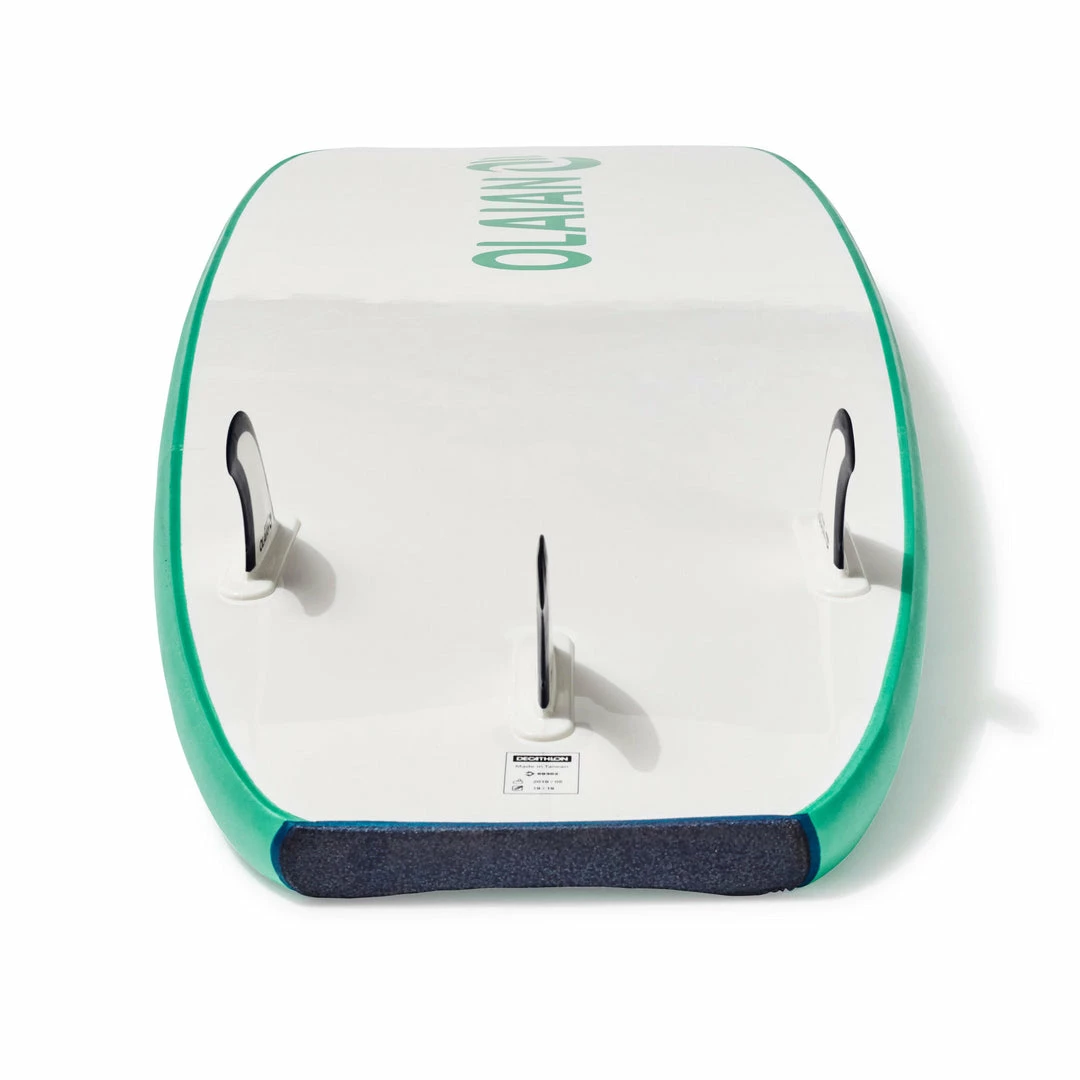 Surfing Decathlon Olaian 100 Foam Soft Surfboard 7'5 80L Concave W/ Handle, Leash & Soft Edge Fins