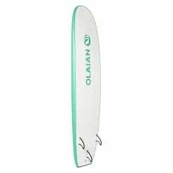 Surfing Decathlon Olaian 100 Foam Soft Surfboard 7'5 80L Concave W/ Handle, Leash & Soft Edge Fins