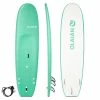 Surfing Decathlon Olaian 100 Foam Soft Surfboard 7'5 80L Concave W/ Handle, Leash & Soft Edge Fins