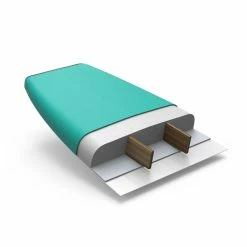 Surfing Decathlon Olaian 100 Foam Soft Surfboard 7'5 80L Concave W/ Handle, Leash & Soft Edge Fins