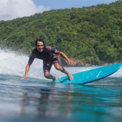 Olaian 500 Foam Surfboard 7'8 75L Curved Triple Stringer W/ Leash & Soft Edge Fins Surfing