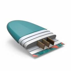 Olaian 500 Foam Surfboard 7'8 75L Curved Triple Stringer W/ Leash & Soft Edge Fins Surfing