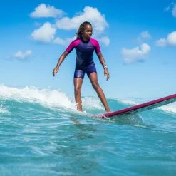 Olaian 500 Foam Surfboard 7' 55L Curved Dual Stringer W/ Leash & Soft Edge Fins Surfing