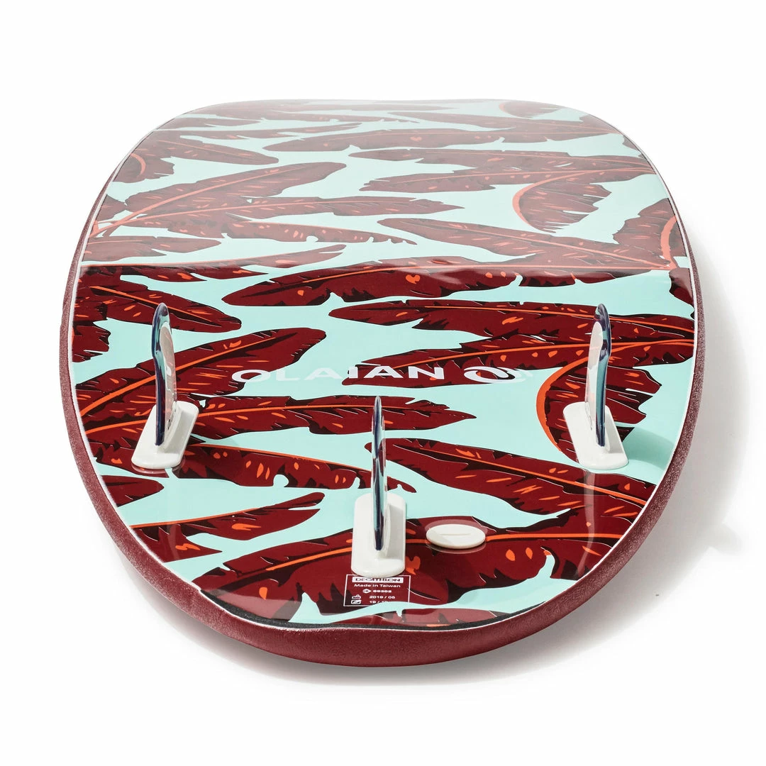 Olaian 500 Foam Surfboard 7' 55L Curved Dual Stringer W/ Leash & Soft Edge Fins Surfing