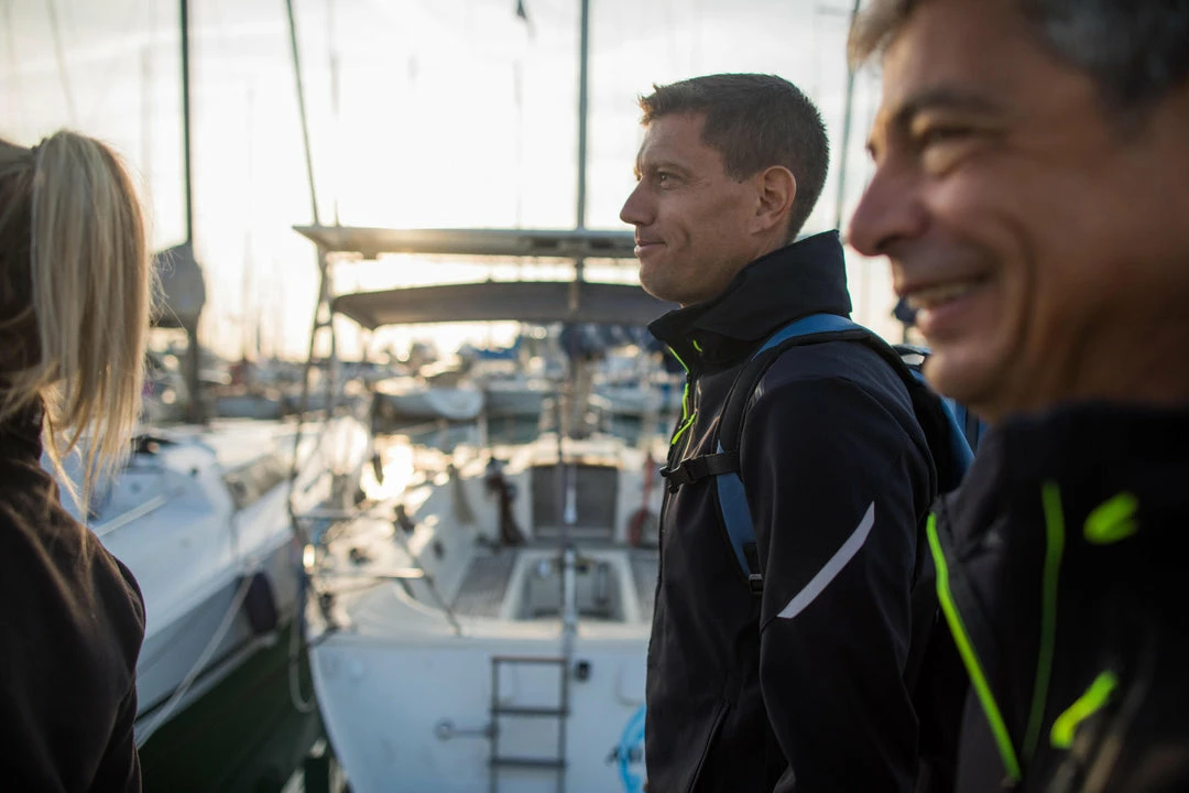 Tribord Sailing Windproof Softshell Jacket 900 - Grey/Black