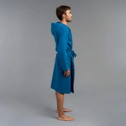 Watko Swimming Compact Microfiber Pool Bathrobe With Hood