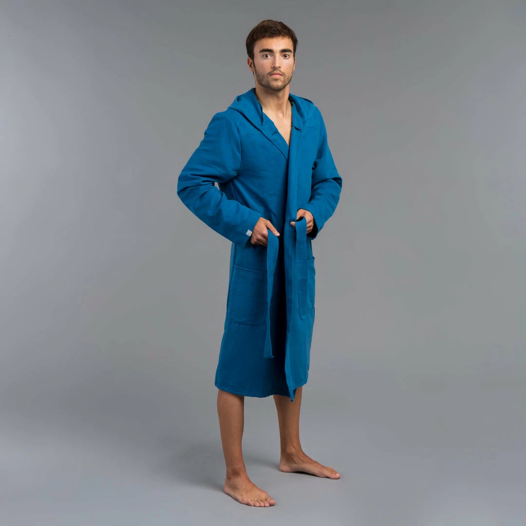 Watko Swimming Compact Microfiber Pool Bathrobe With Hood