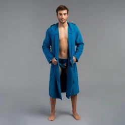 Watko Swimming Compact Microfiber Pool Bathrobe With Hood