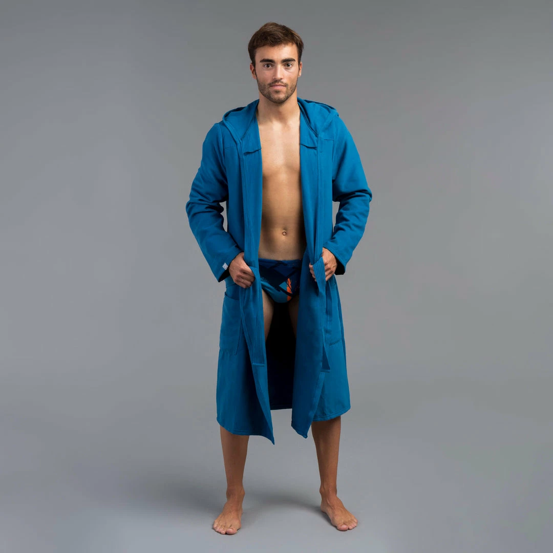 Watko Swimming Compact Microfiber Pool Bathrobe With Hood