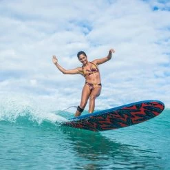 Olaian 500 Foam Surfboard 8'6 95L Curved Triple Stringer W/ Handle, Leash & Soft Edge Fins