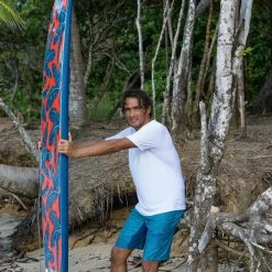 Olaian 500 Foam Surfboard 8'6 95L Curved Triple Stringer W/ Handle, Leash & Soft Edge Fins