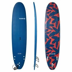 Olaian 500 Foam Surfboard 8'6 95L Curved Triple Stringer W/ Handle, Leash & Soft Edge Fins
