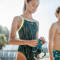 Nabaiji Swimming Jade Chlorine-Resistant One Piece Swimsuit Girls'