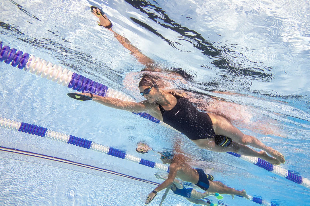 Nabaiji Swimming Paddles Quick-In 500 Size S - Blue Yellow