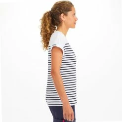 Tribord Short Sleeve Striped Boat Neck Sailing T-Shirt