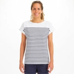 Tribord Short Sleeve Striped Boat Neck Sailing T-Shirt