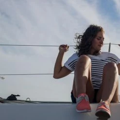 Tribord Short Sleeve Striped Boat Neck Sailing T-Shirt