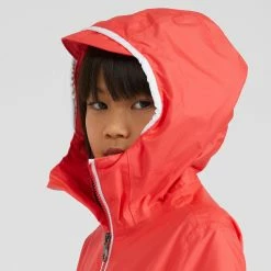 Tribord Kid's Sailing Waterproof Jacket - Wet-weather Jacket SAILING 100 Mint White