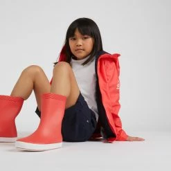 Tribord Kid's Sailing Waterproof Jacket - Wet-weather Jacket SAILING 100 Mint White