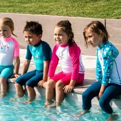 Nabaiji Swimming Long Sleeved UV Rash Guard T-Shirt Babies'