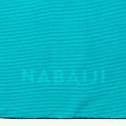 Nabaiji Swimming Microfibre Towel Size L 80 X 130 Cm - Dark Orange Striped
