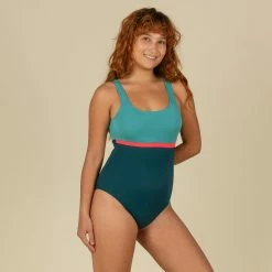 Nabaiji Swimming 1-piece Swimsuit Heva Li Blue Petrol