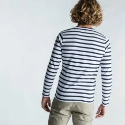 Tribord Long Sleeve Striped Boat Neck Sailing T-Shirt